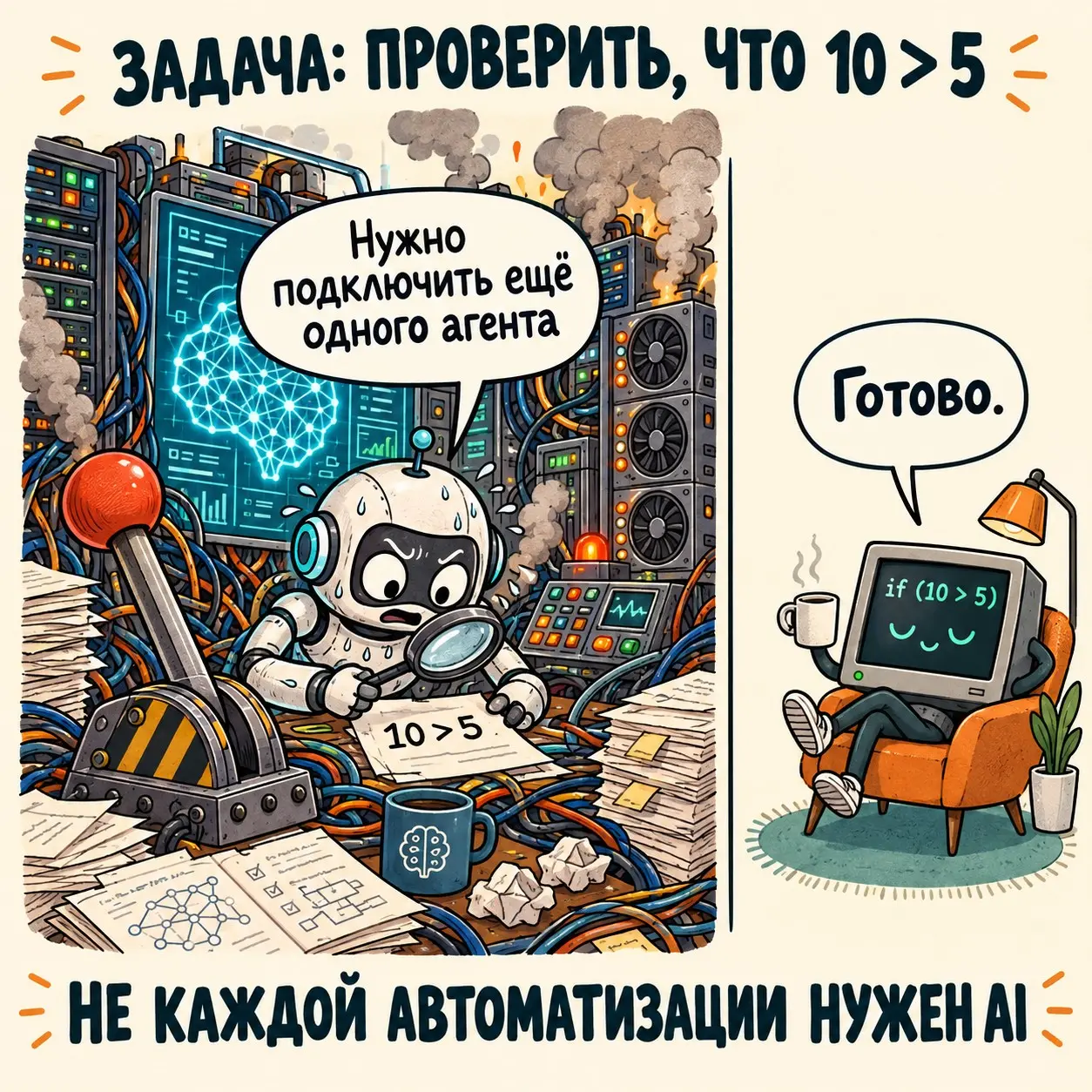 Не каждой автоматизации нужен AI | Сетка — социальная сеть от hh.ru